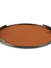 Tan Circler Brushed Steel Tray
