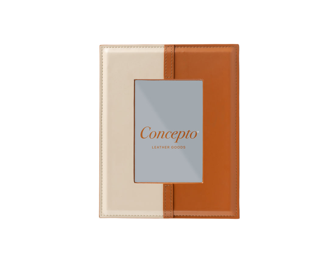 Orange / Cream Rectangular Photo Frame