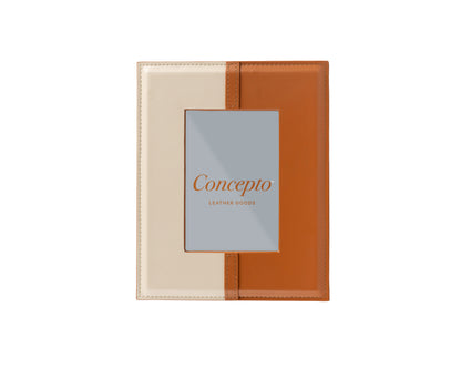 Orange / Cream Rectangular Photo Frame