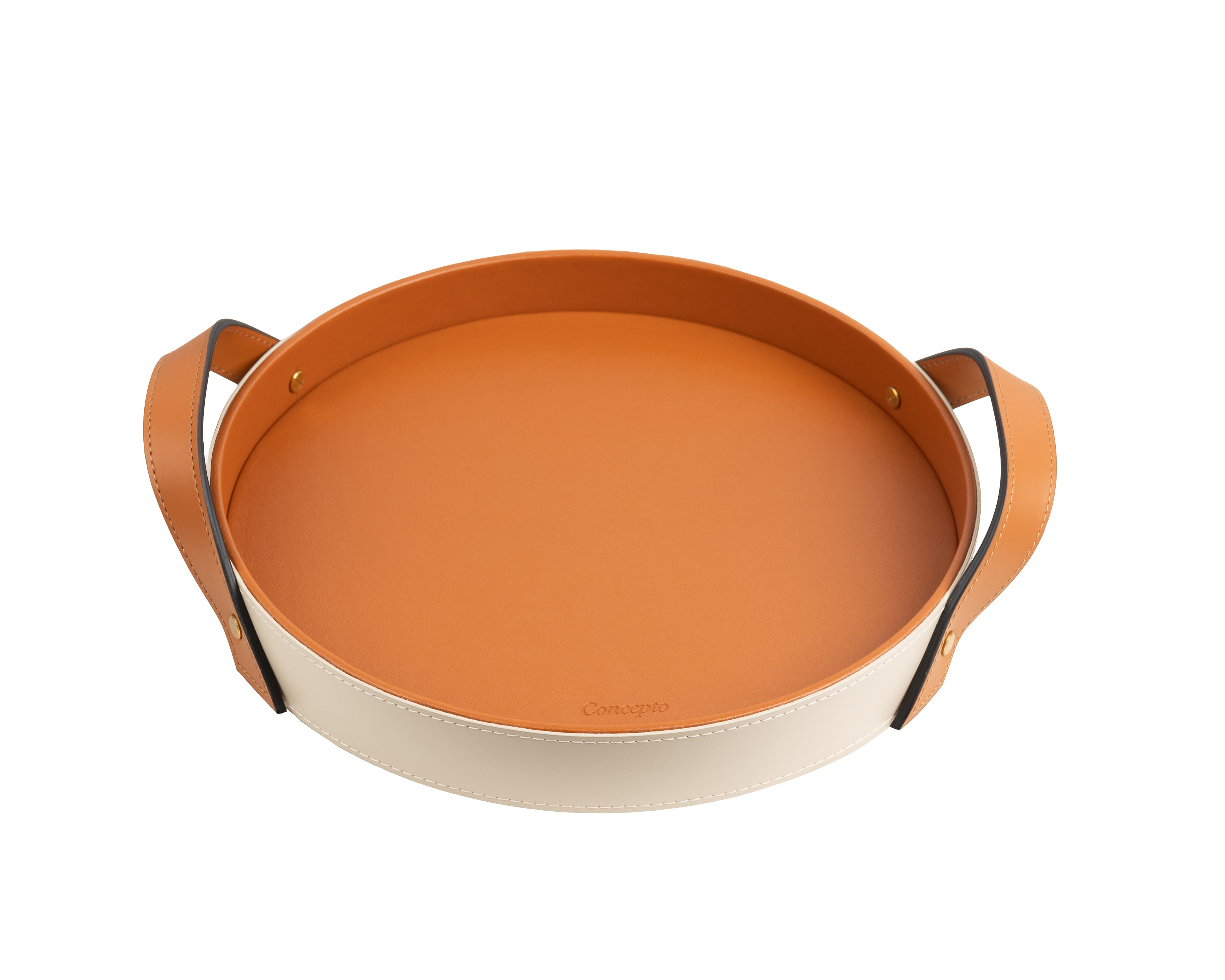 Orange / Cream Circular Tray