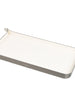 White Rectangular Brushed Steel Tray