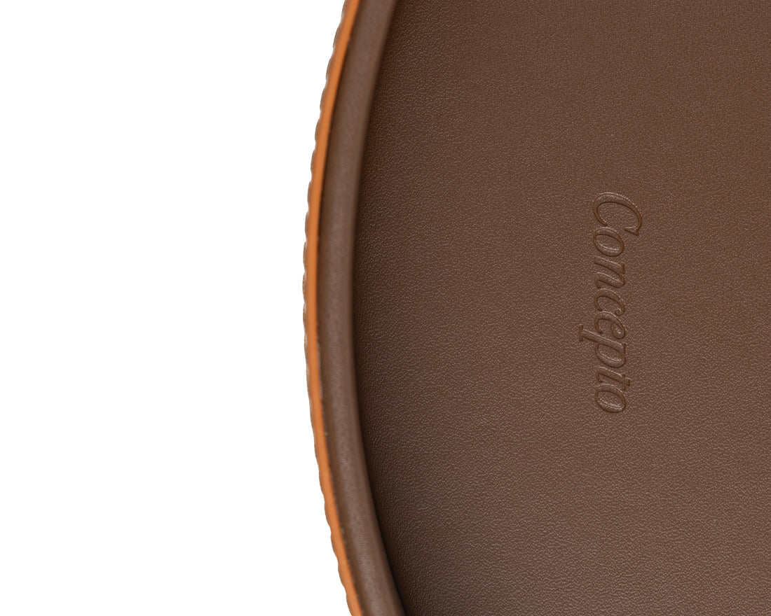 Brown / Tan Circular Tray