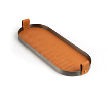 Tan Capsule Brushed Steel Tray