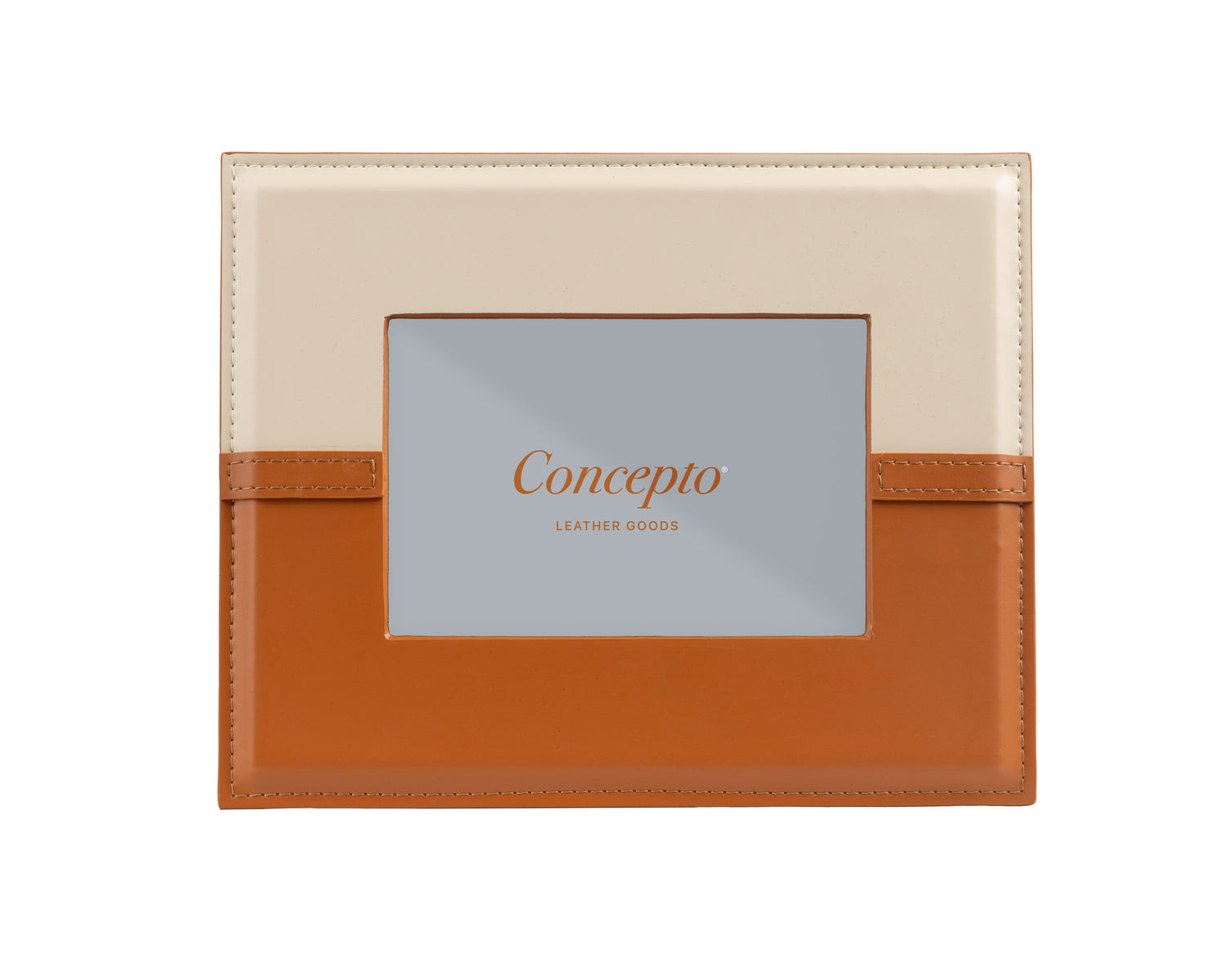 Orange / Cream Rectangular Photo Frame