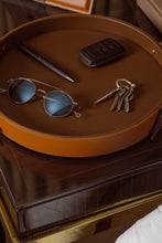 Brown / Tan Circular Tray