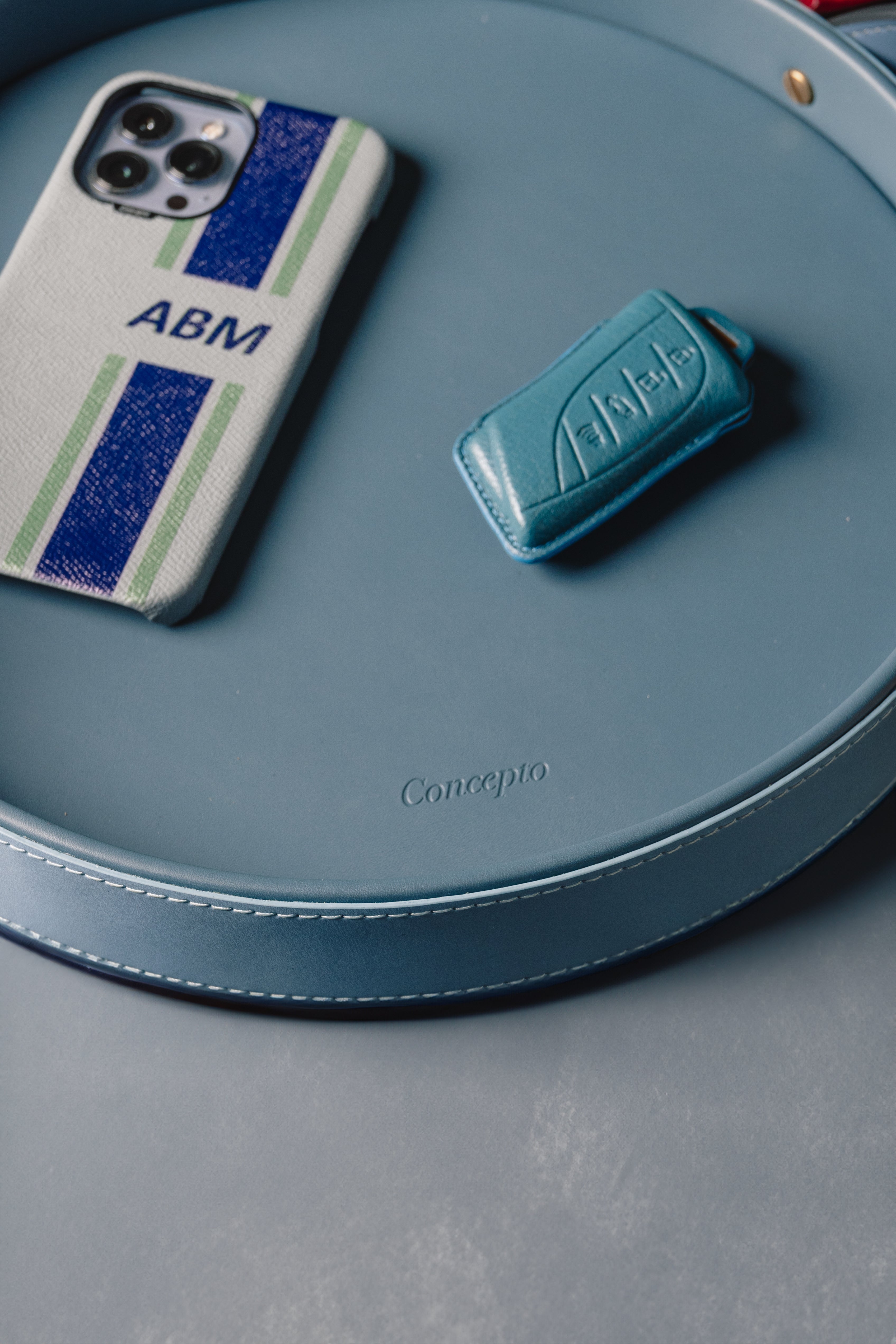 Azure / Navy Circular Tray