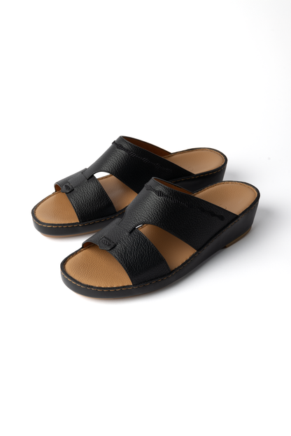 Black Embroidery Design Sandal