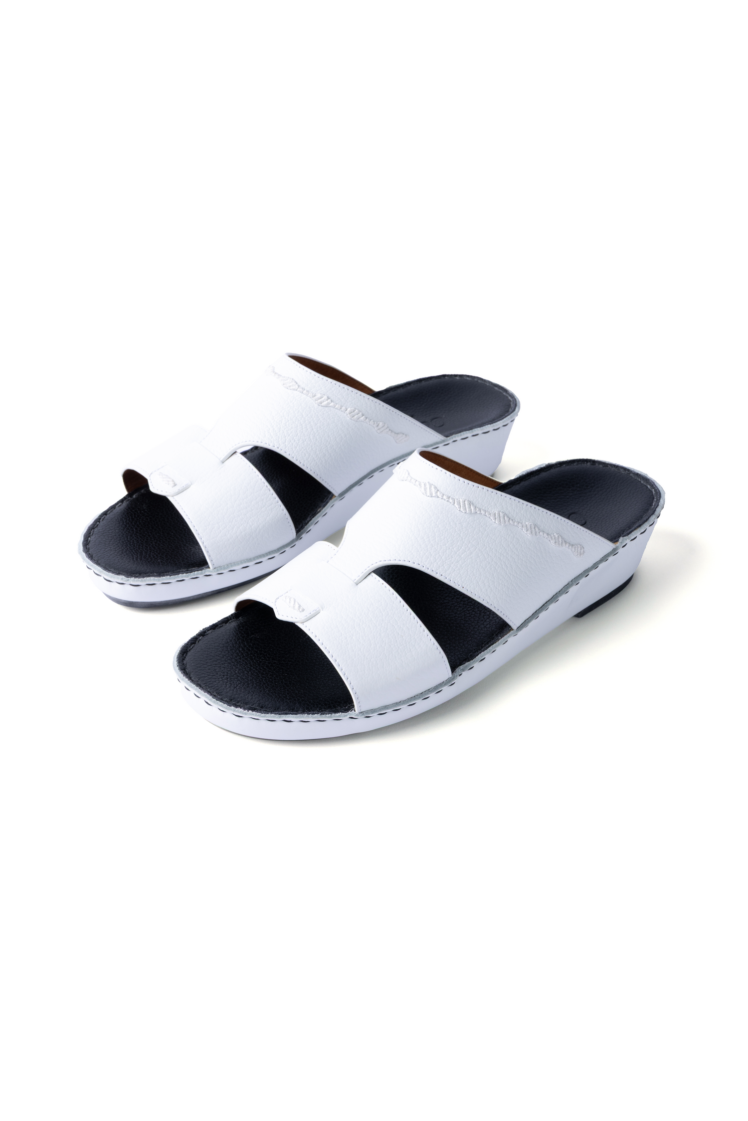 White Embroidery Design Sandal