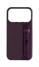 Deep Purple Exotic Crocodile Middle Strap Case