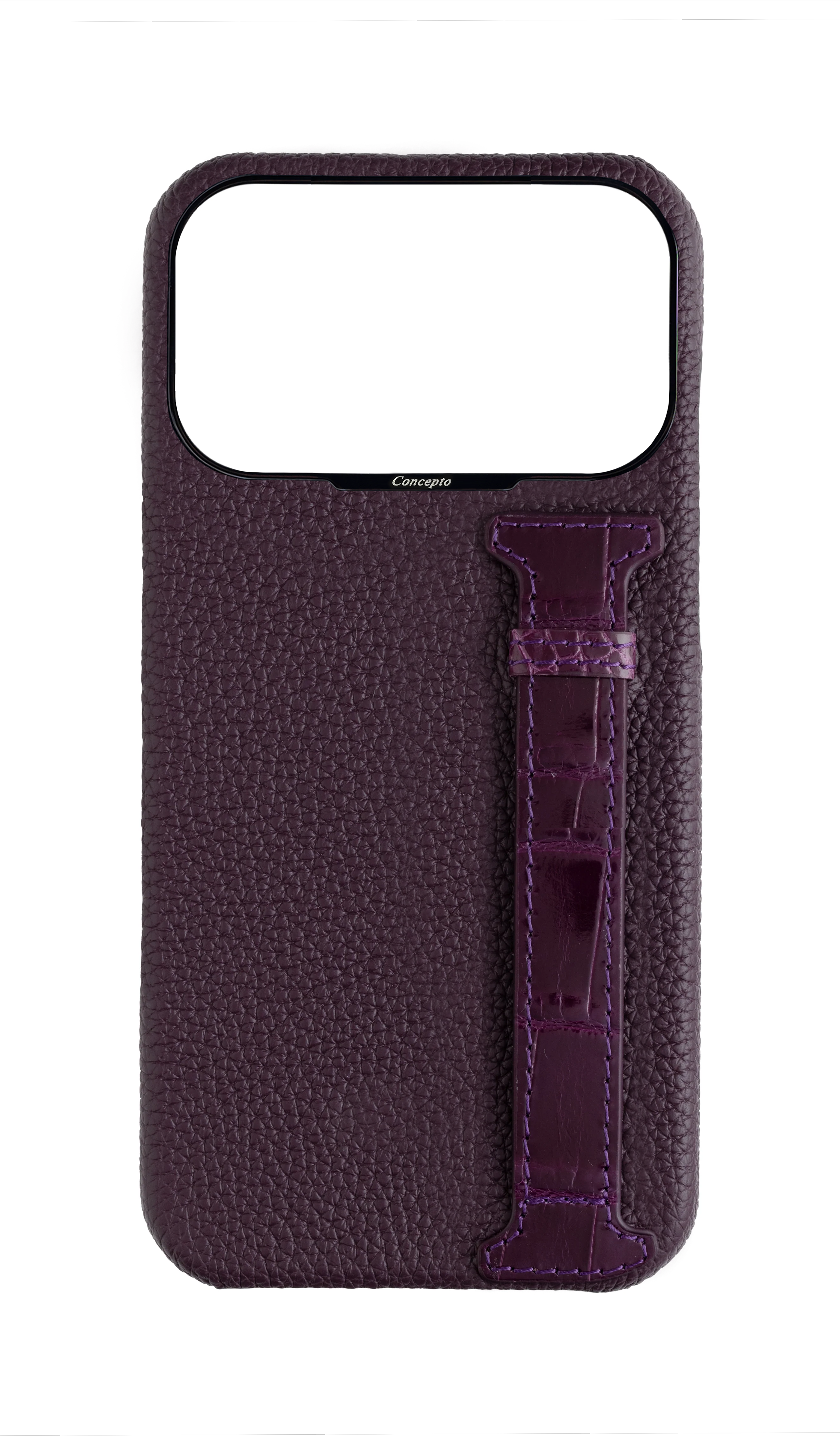 Deep Purple Exotic Crocodile Side Strap Case