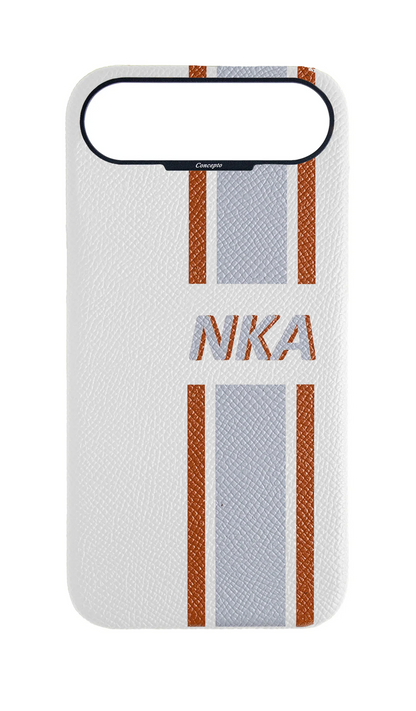 Striped White Strapless Case