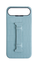 Matte Light Blue Embossed Crocodile Case