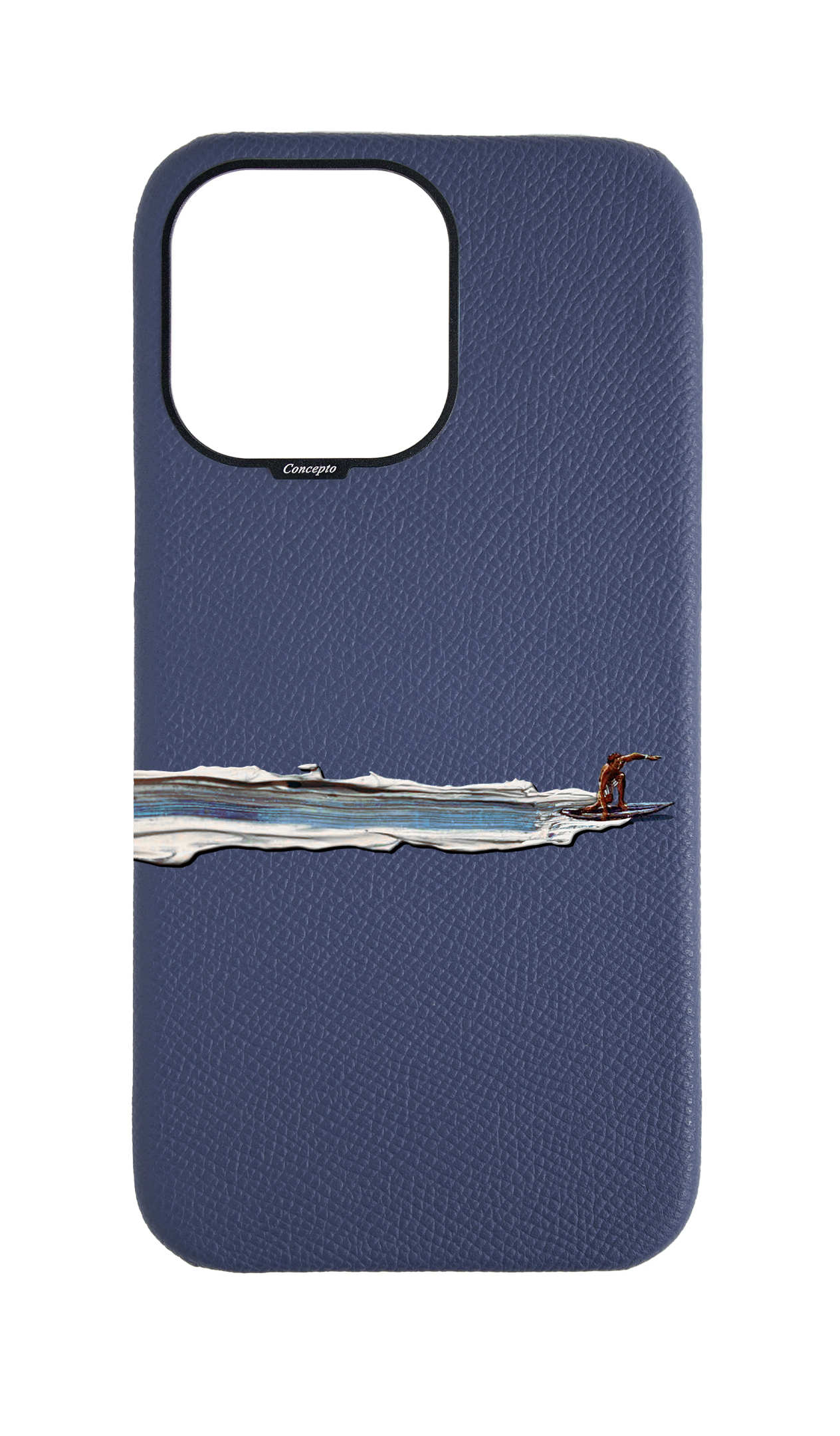 Navy Strapless Epsom Case - Surfing