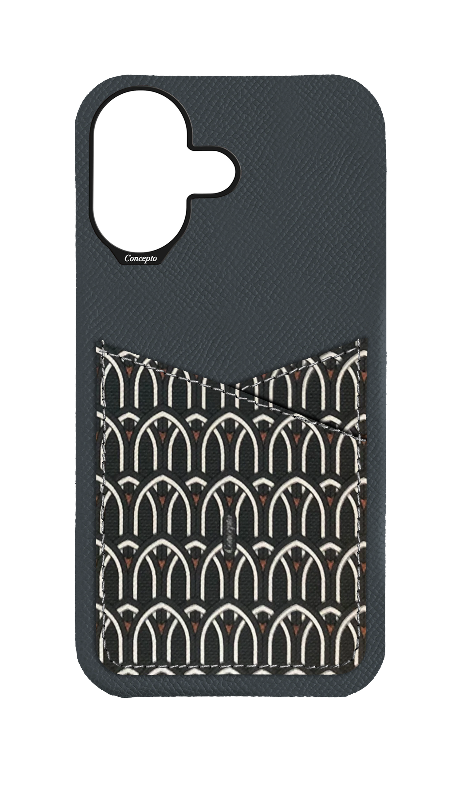 Grey Monogram Pocket Case