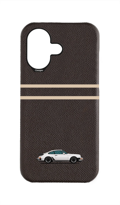 Brown Strapless Epsom Case - Retro Sport Design