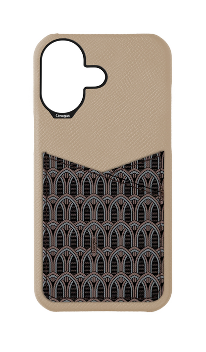 Cream Monogram Pocket Case