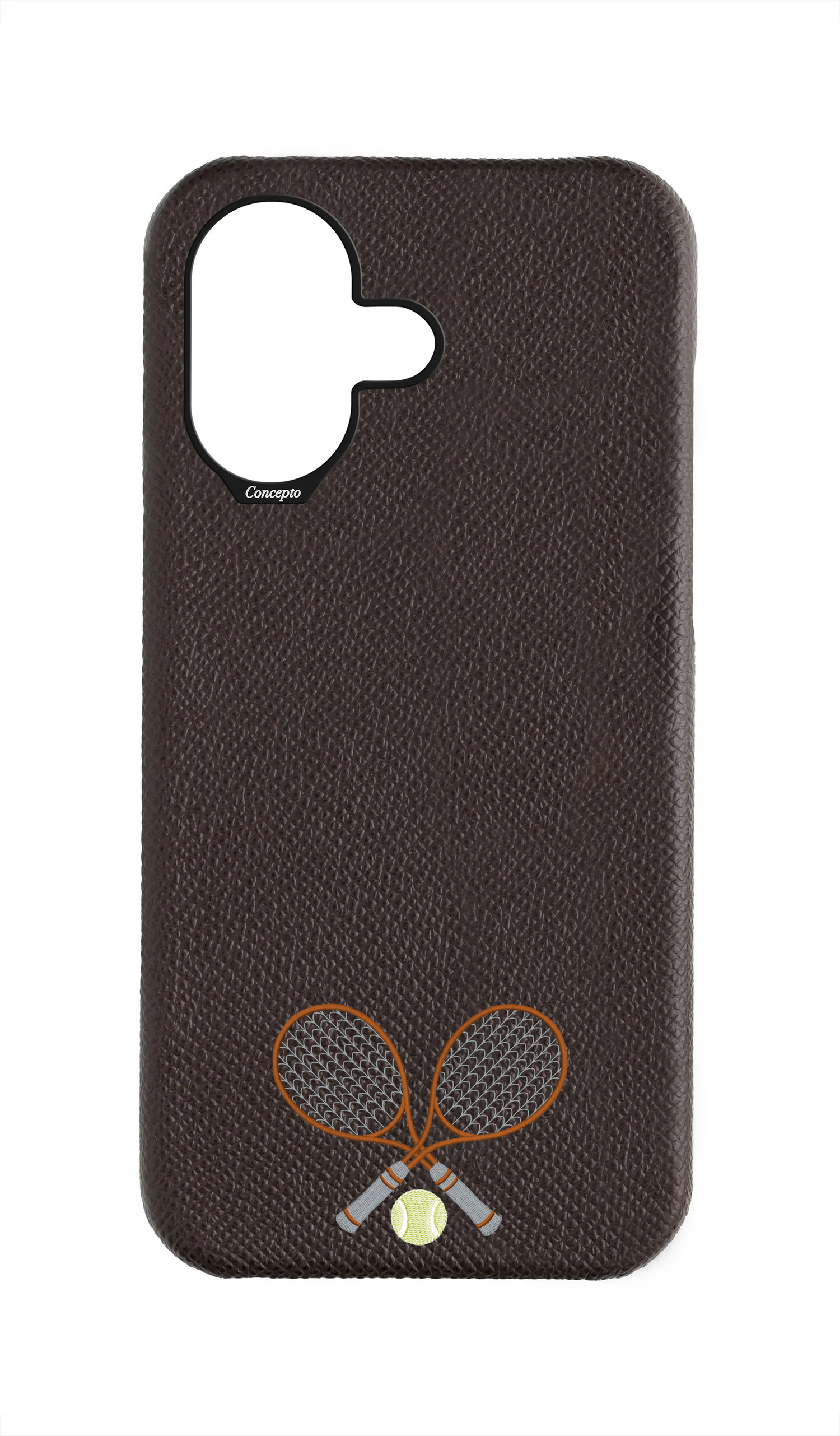 Brown Strapless Epsom Case - Concepto Racket