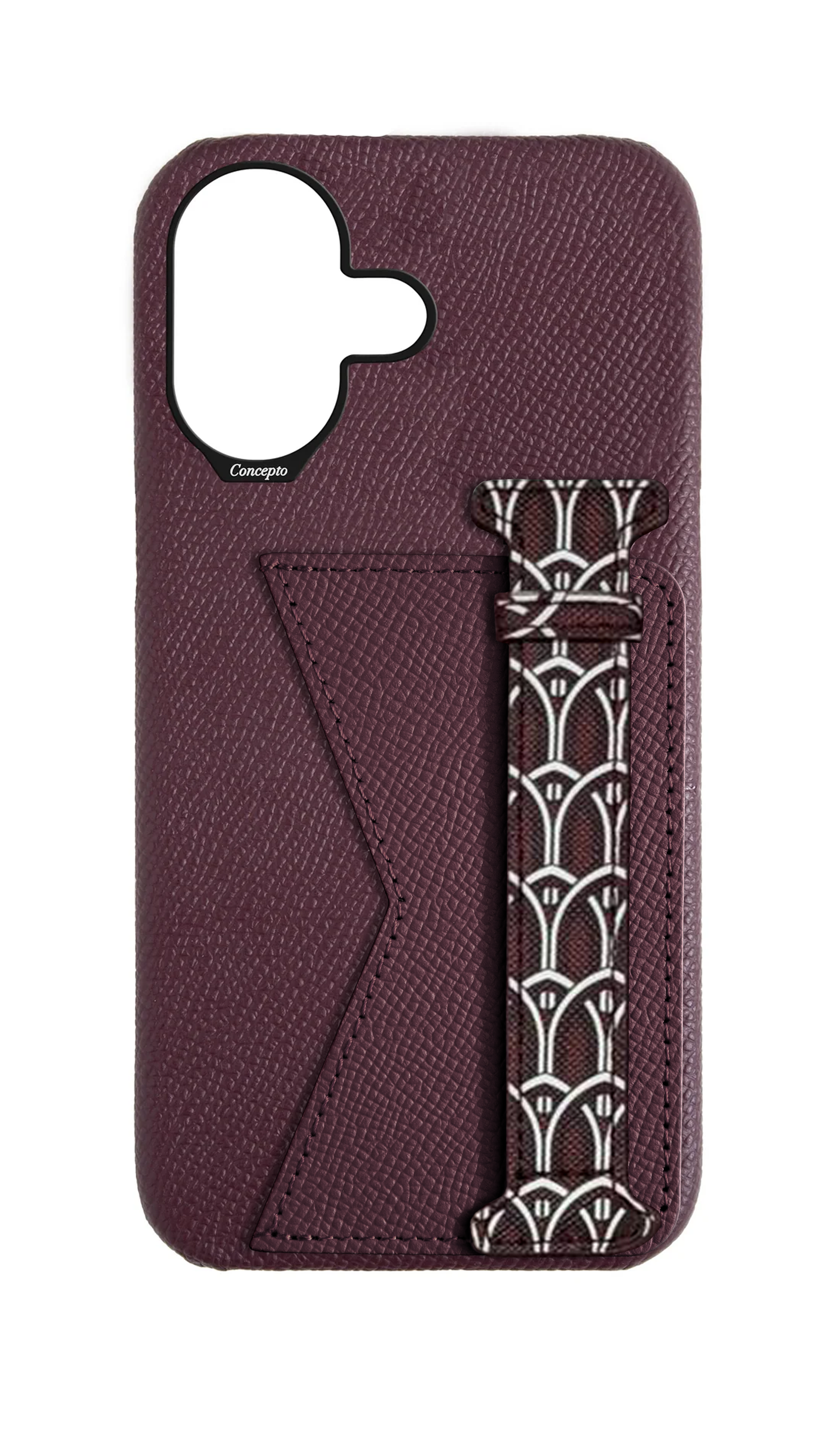 Maroon Monogram Duo Case