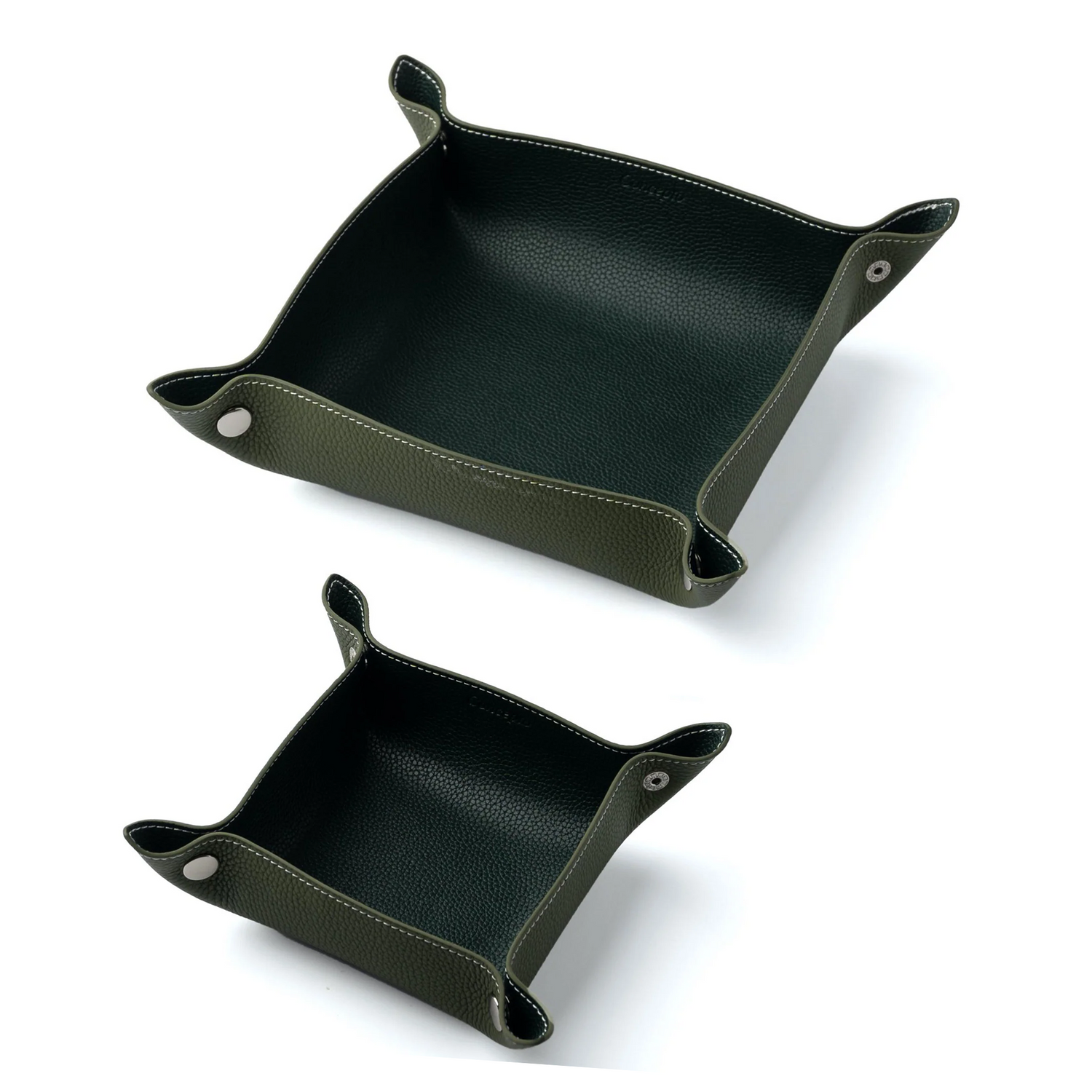 Olive / Royal Green Leather Tray