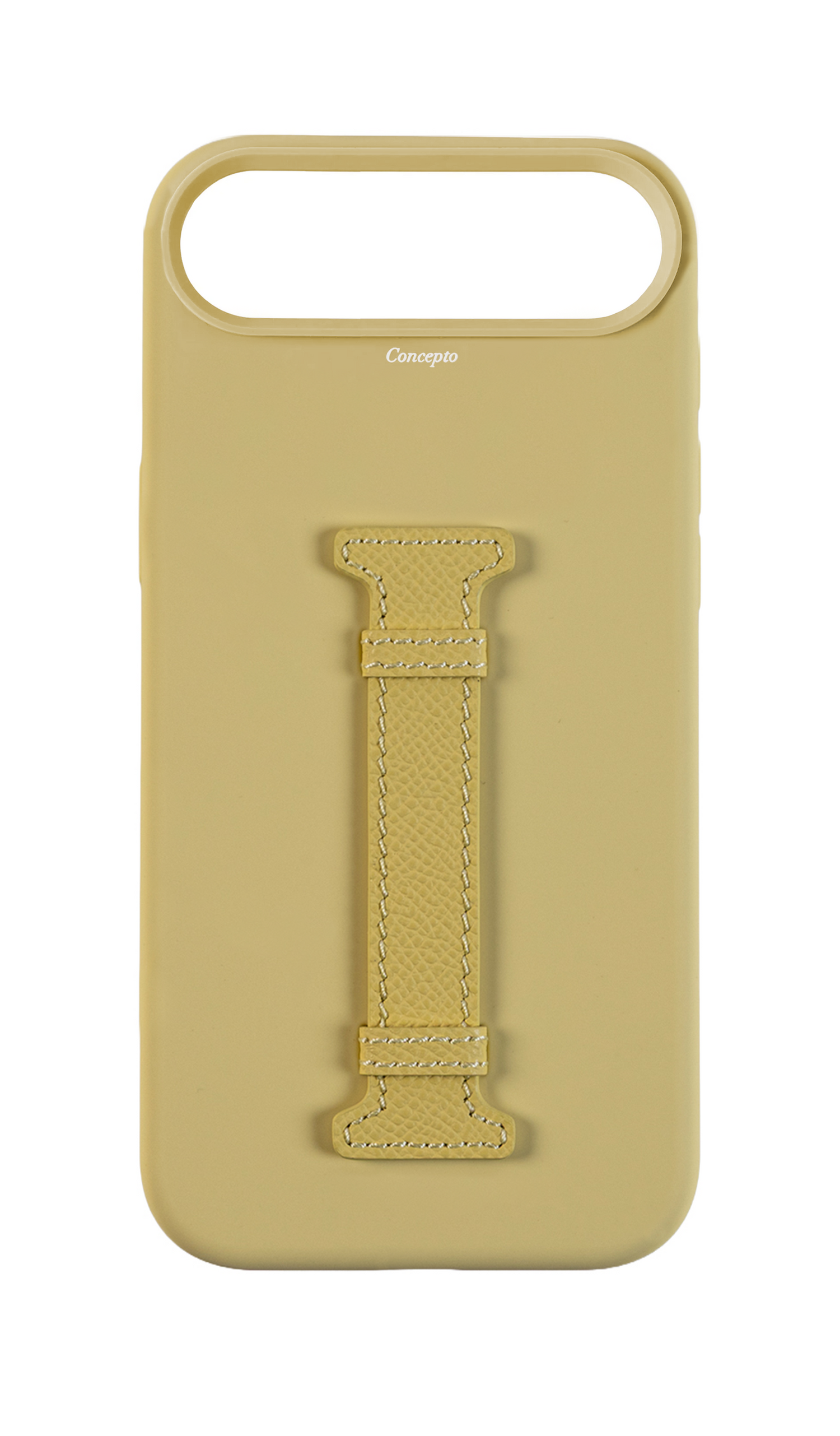 Butter Yellow Silicon Middle Strap Case