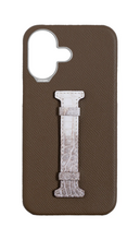 Taupe Himalayan Exotic Crocodile Middle Strap Case