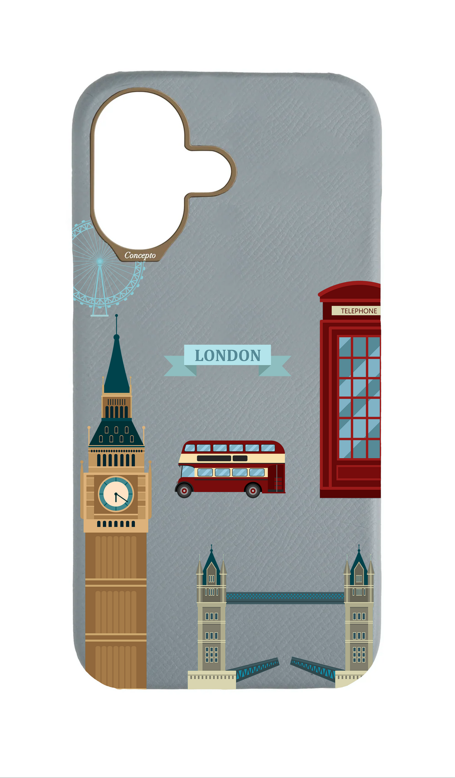Light Blue Grey Strapless Case - The London Edit