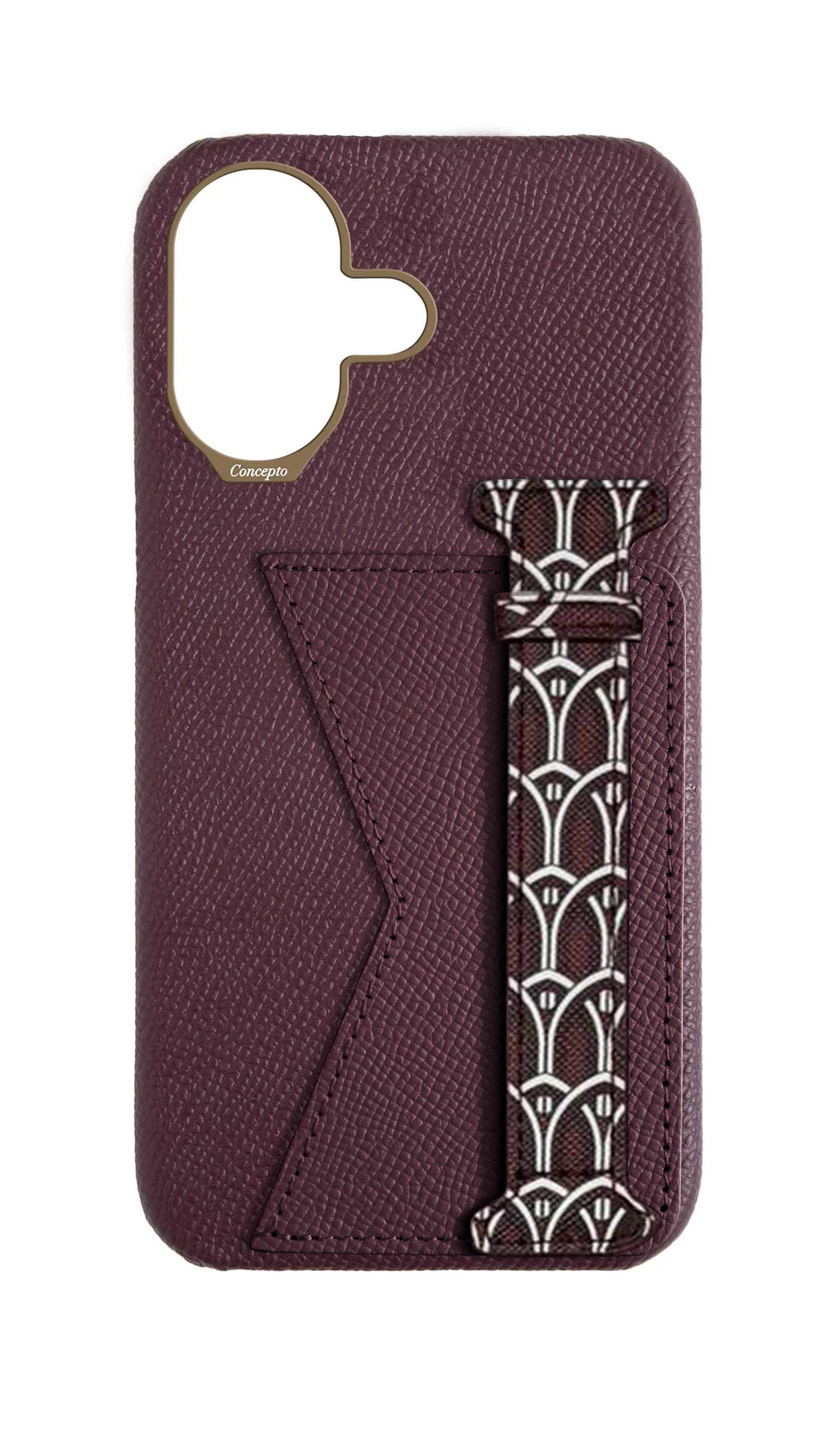 Maroon Monogram Duo Case