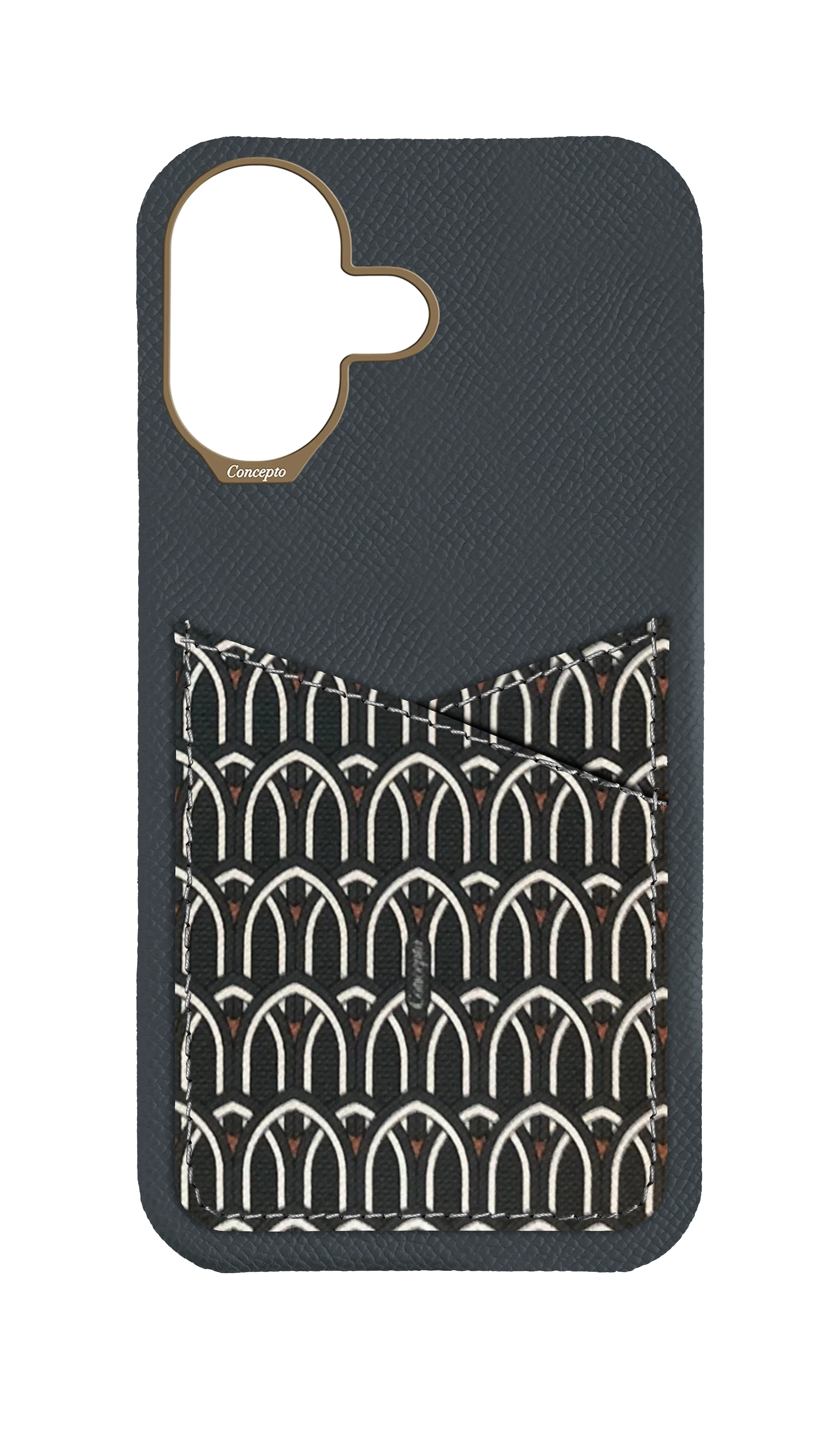 Grey Monogram Pocket Case