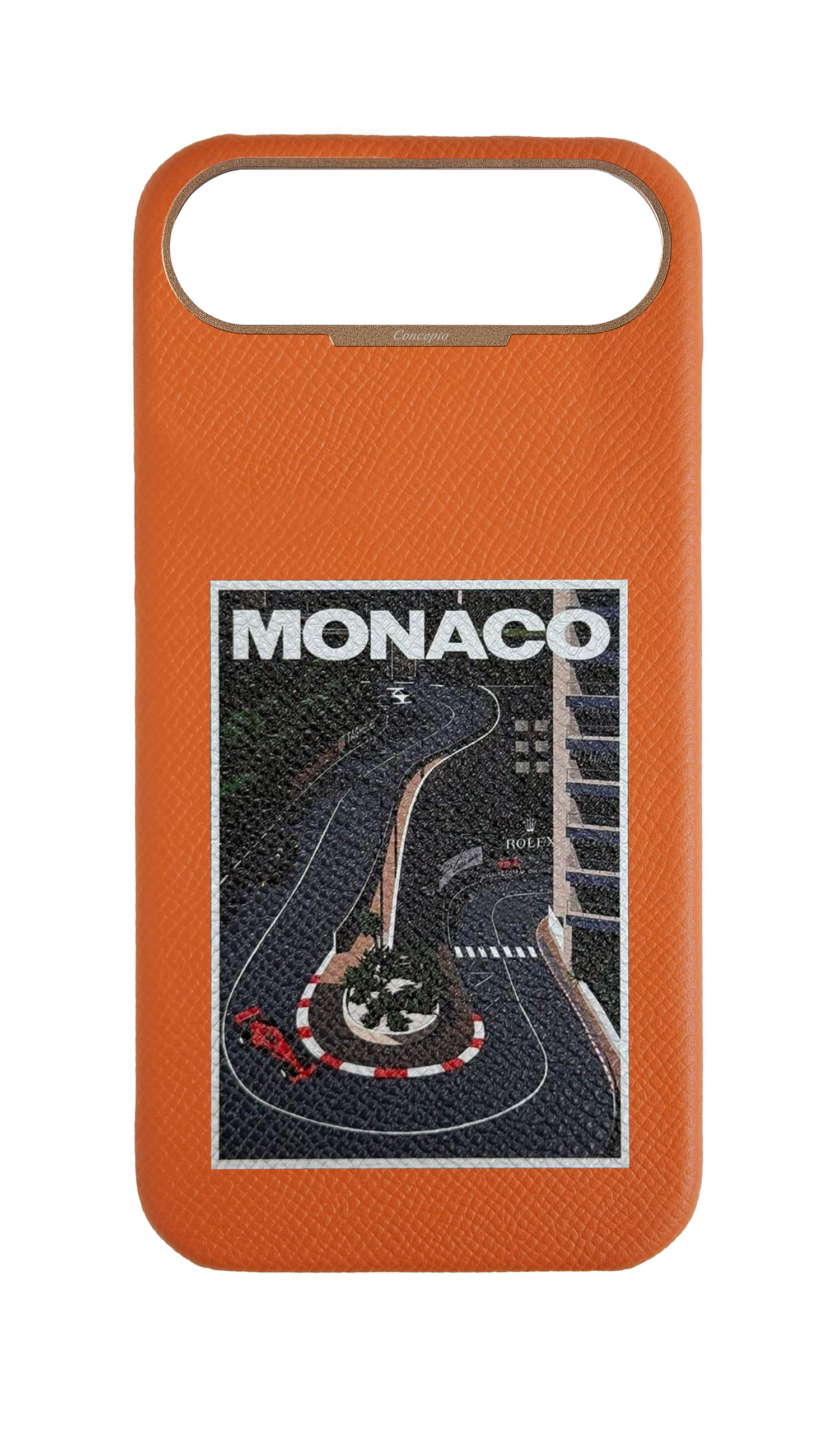 Orange Strapless Epsom Case - Monaco