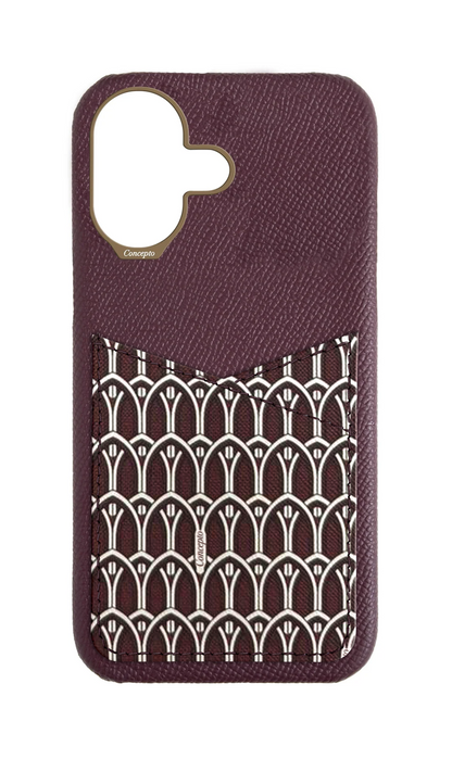 Maroon Monogram Pocket Case