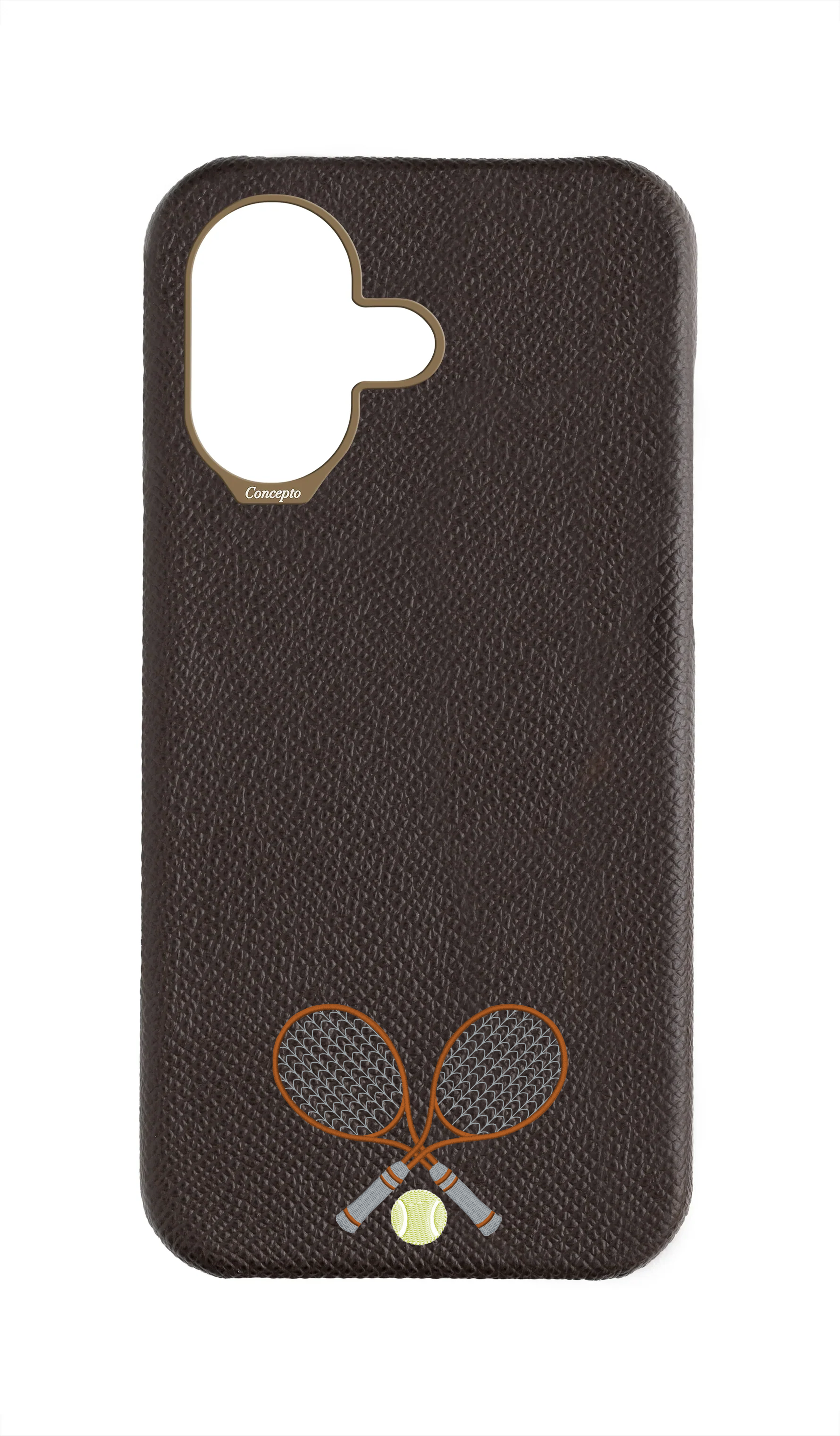 Brown Strapless Epsom Case - Concepto Racket