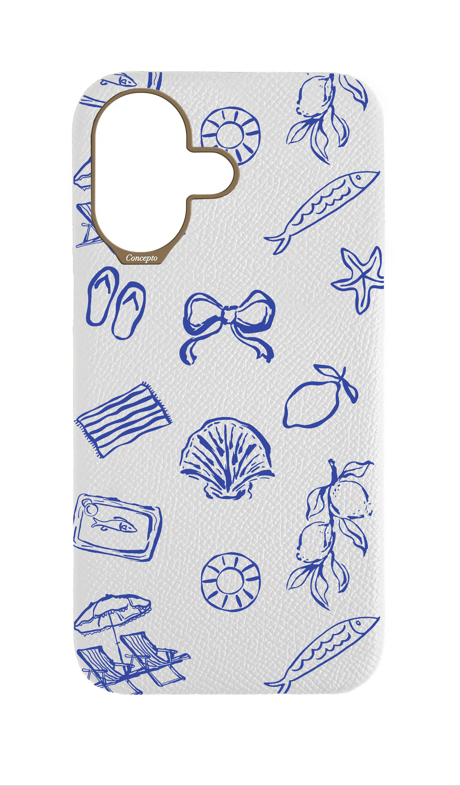 White Strapless Case - Coastal Escape
