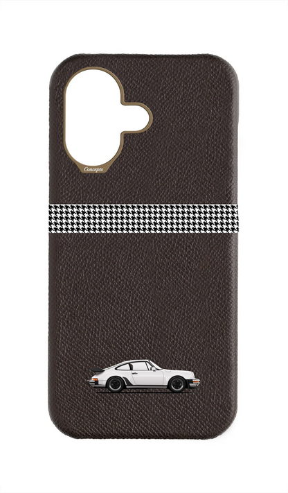 Brown Strapless Epsom Case - Retro Sport Design
