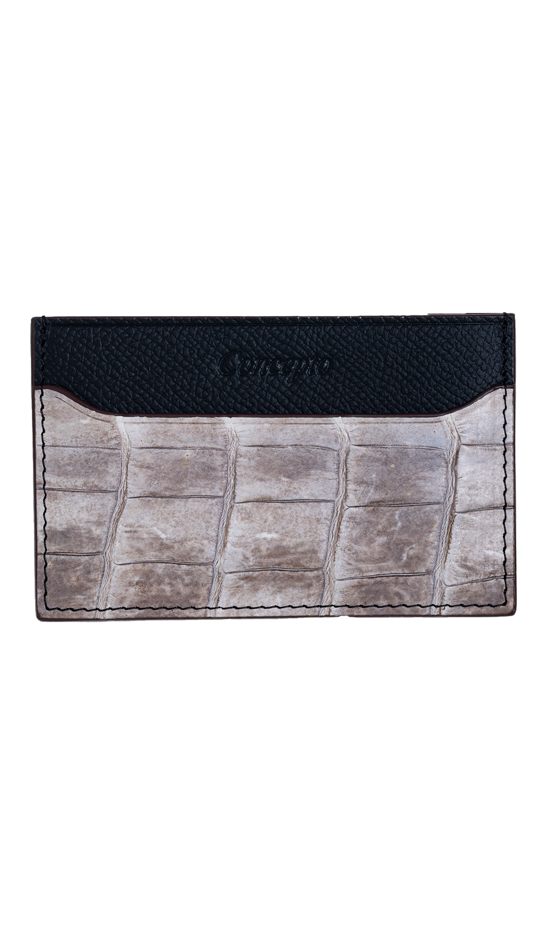 Black Himalayan Crocodile Cardholder
