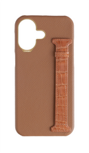 Soft Pink Exotic Crocodile Side Strap Case
