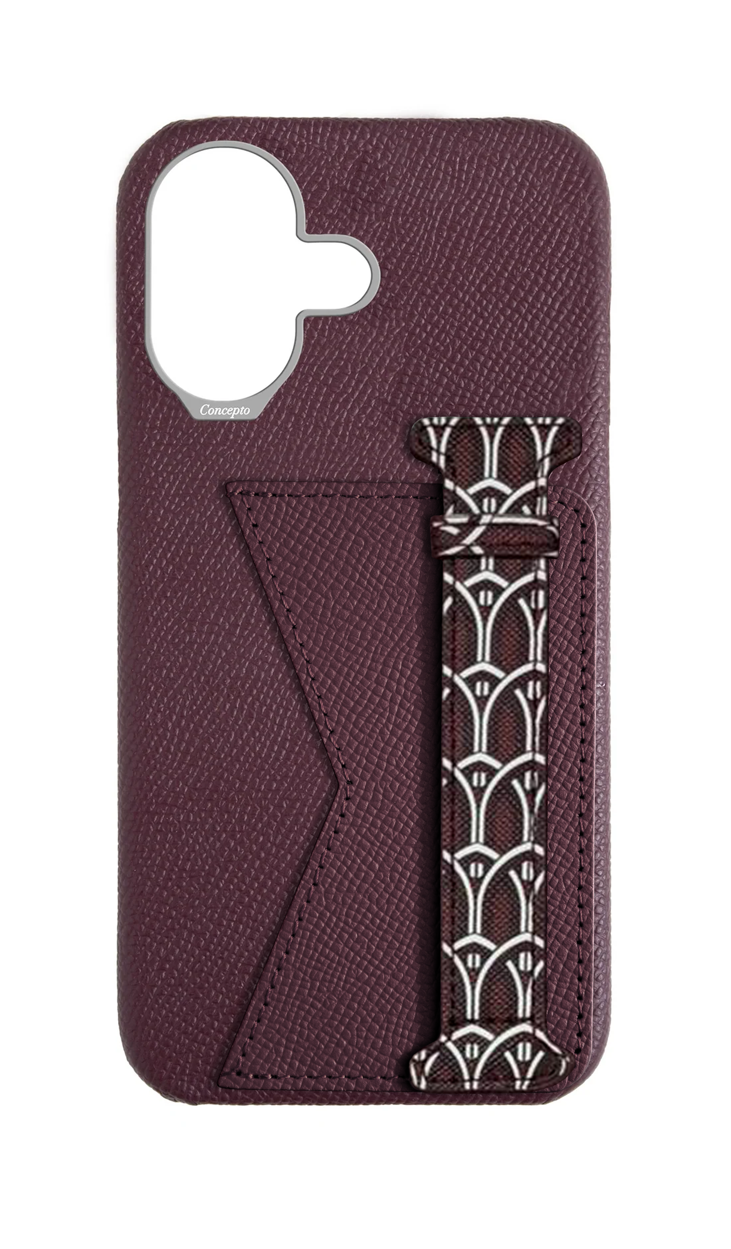 Maroon Monogram Duo Case