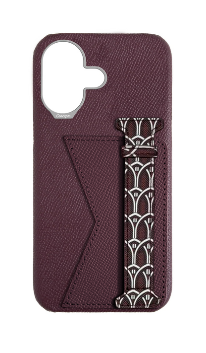Maroon Monogram Duo Case