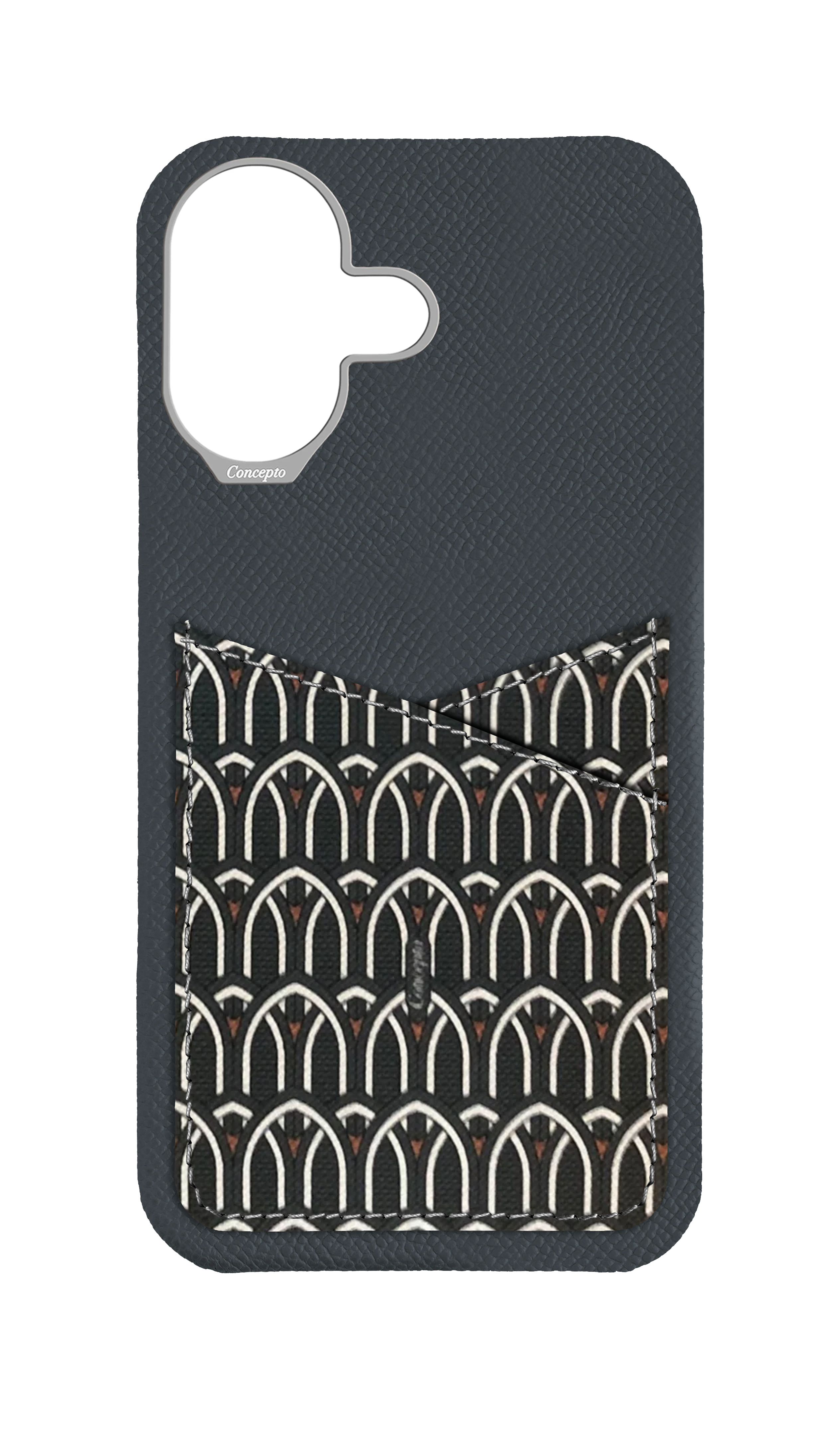 Grey Monogram Pocket Case