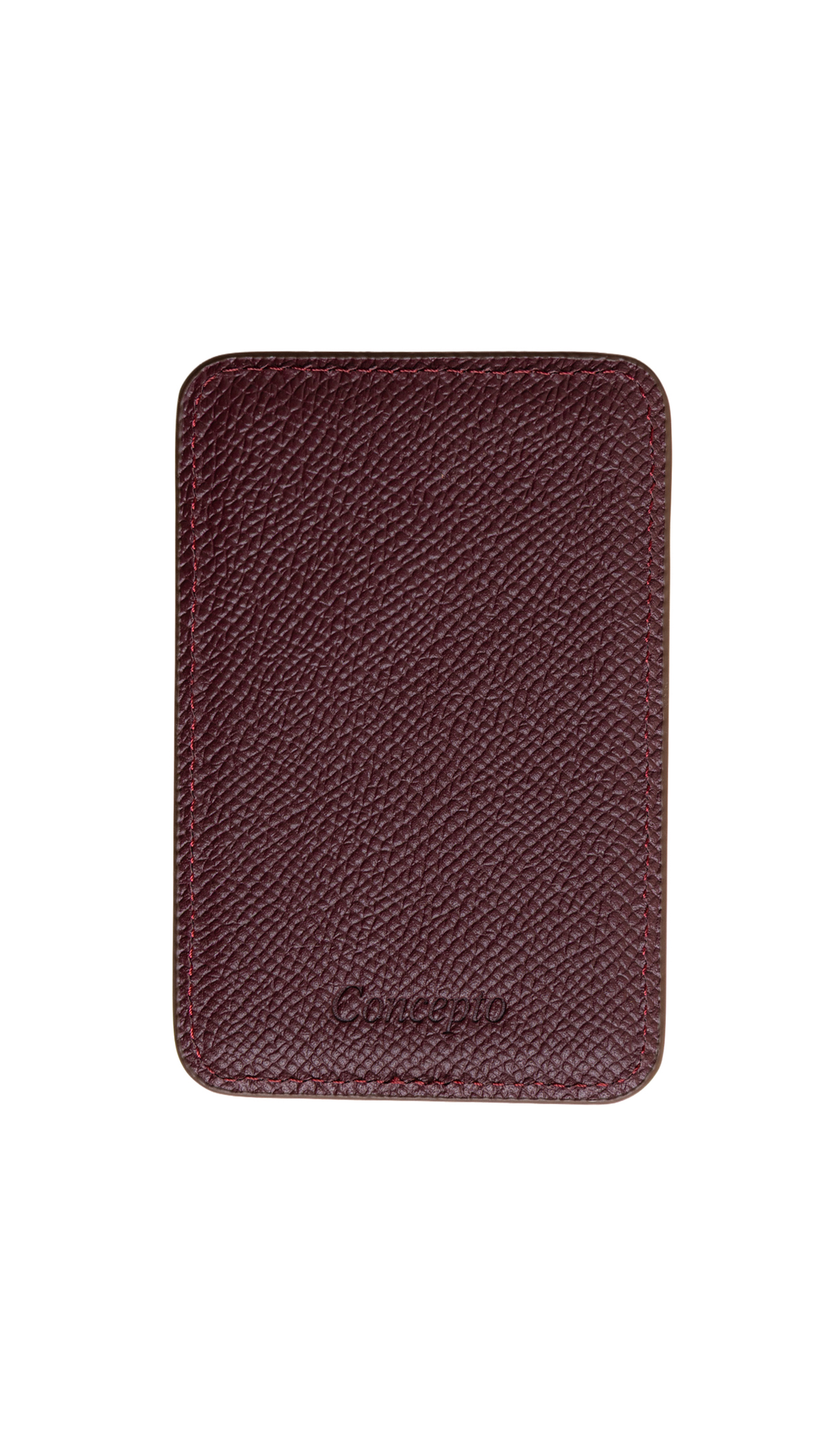 Burgundy Ostrich Contour MagSafe Wallet - The Wave