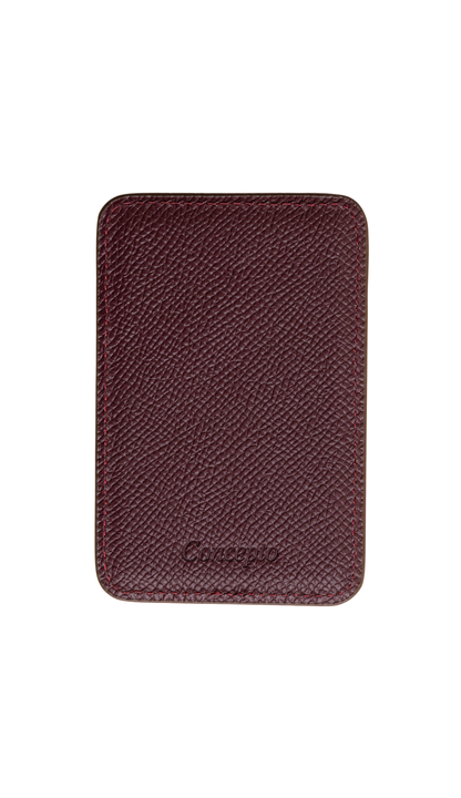 Burgundy Ostrich Contour MagSafe Wallet - The Wave