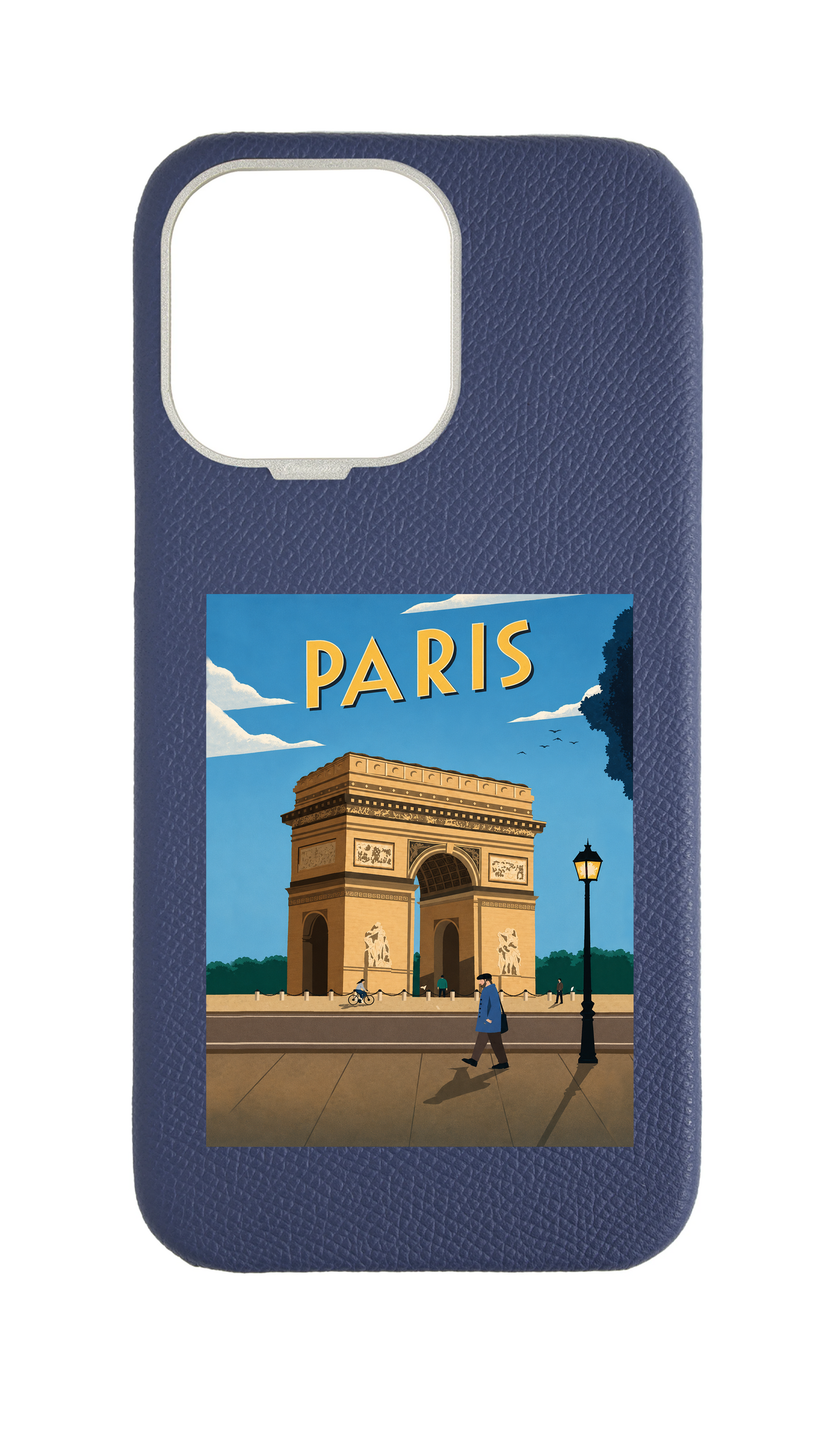 Navy Strapless Epsom Case - Paris