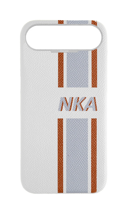 Striped White Strapless Case