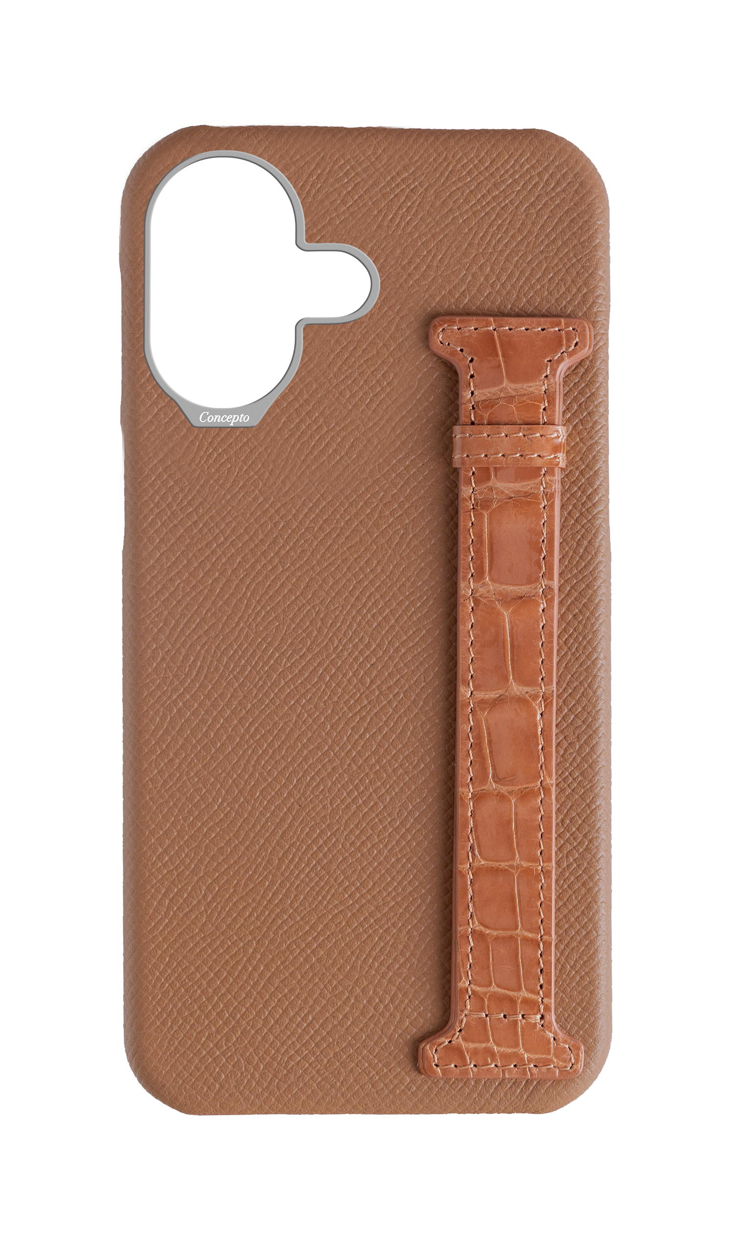 Soft Pink Exotic Crocodile Side Strap Case