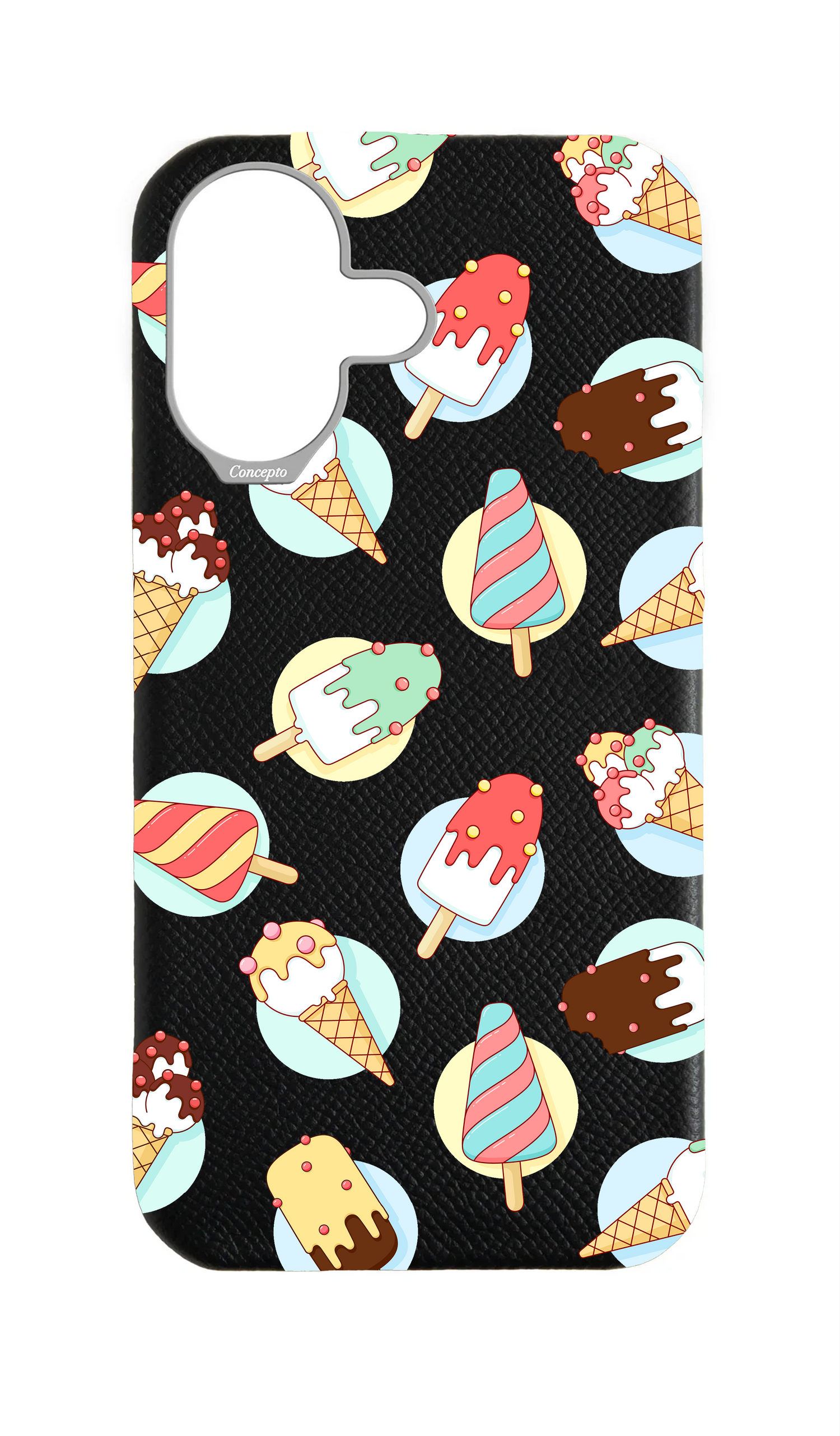 Black Strapless Epsom Case - Ice Cream
