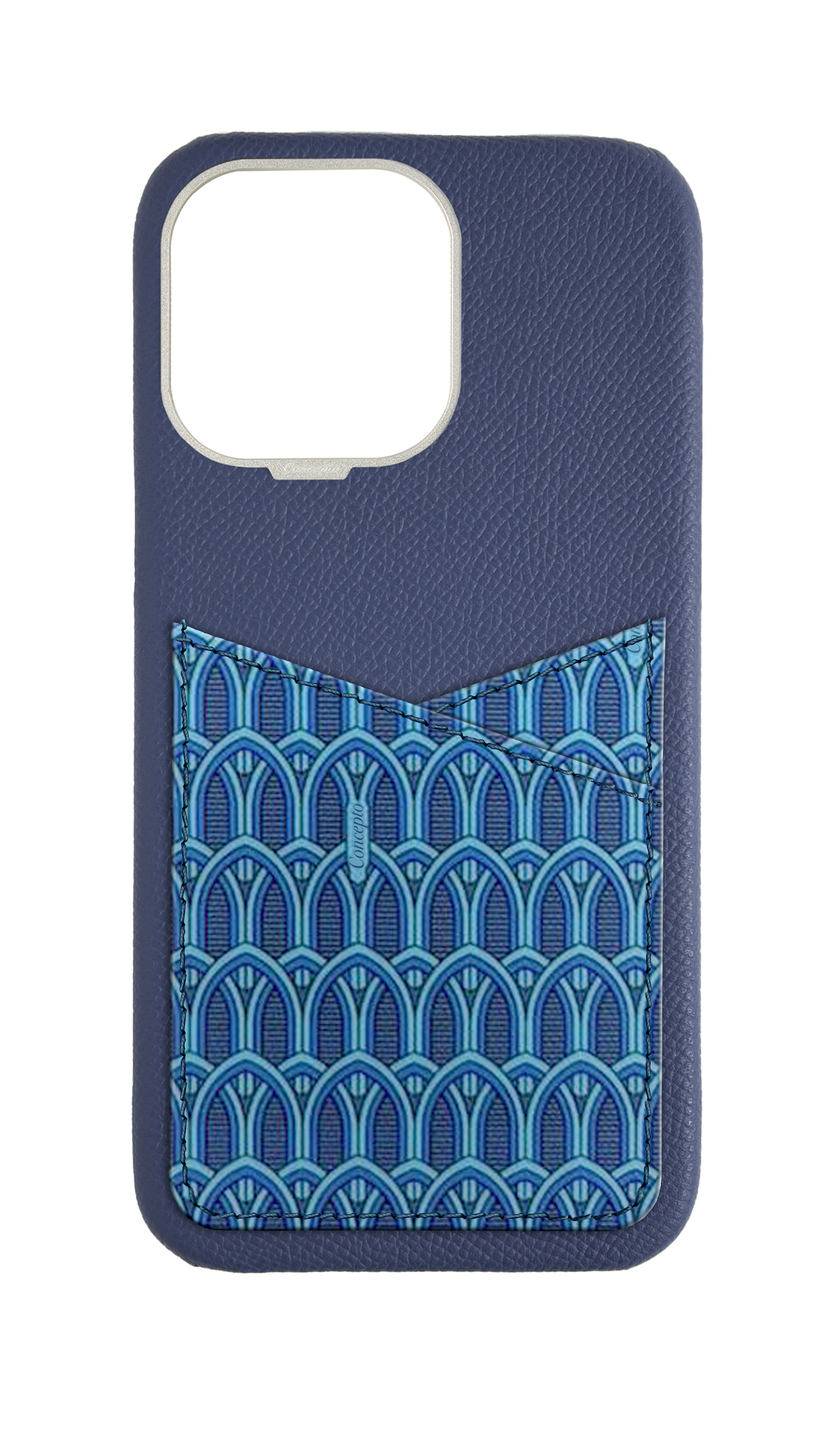 Blue Monogram Pocket Case
