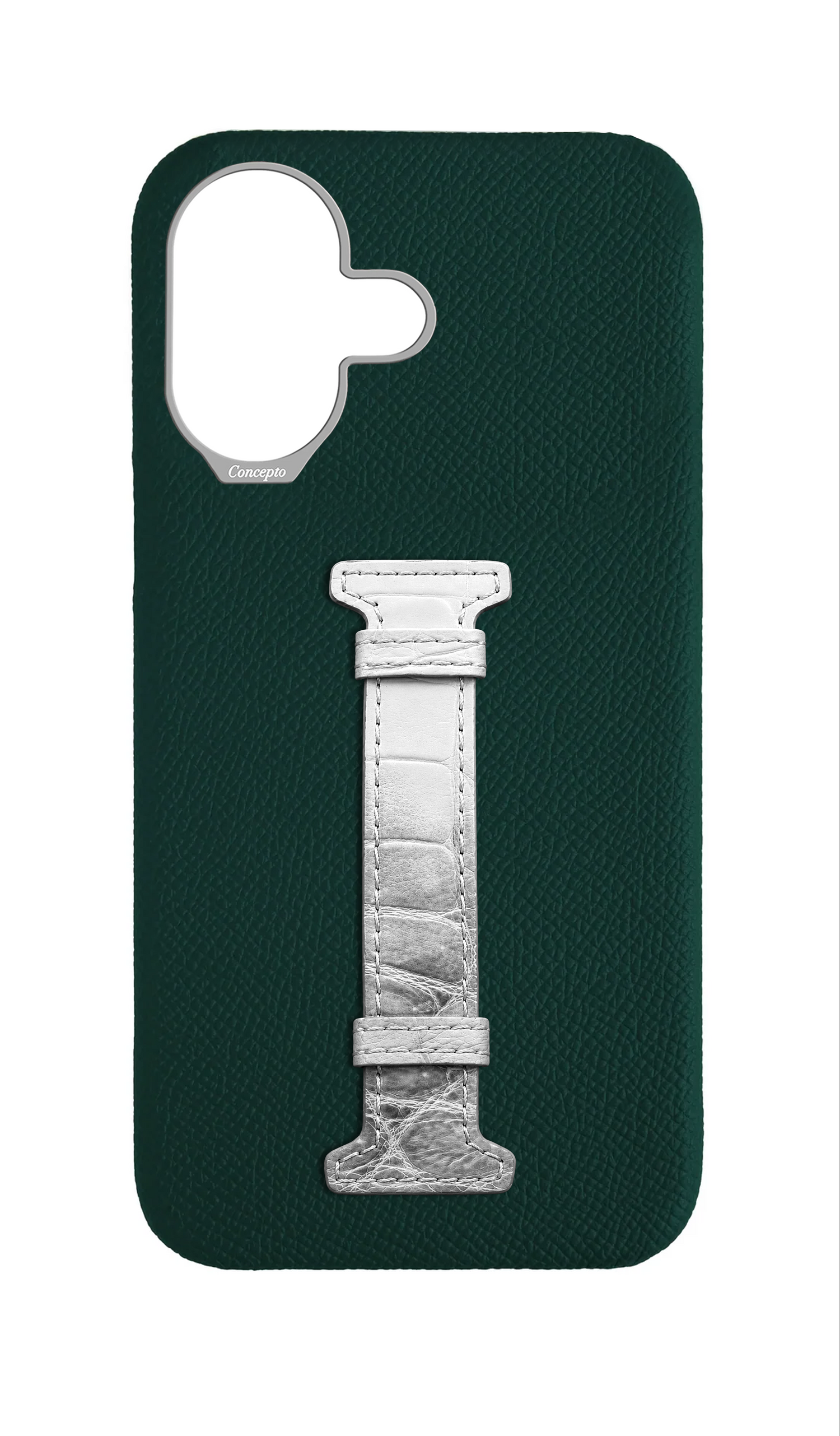 Green Himalayan Exotic Crocodile Middle Strap Case