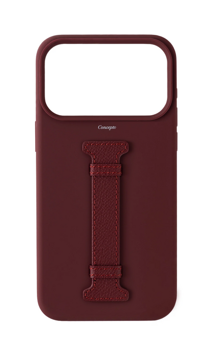 Maroon Silicon Middle Strap Case