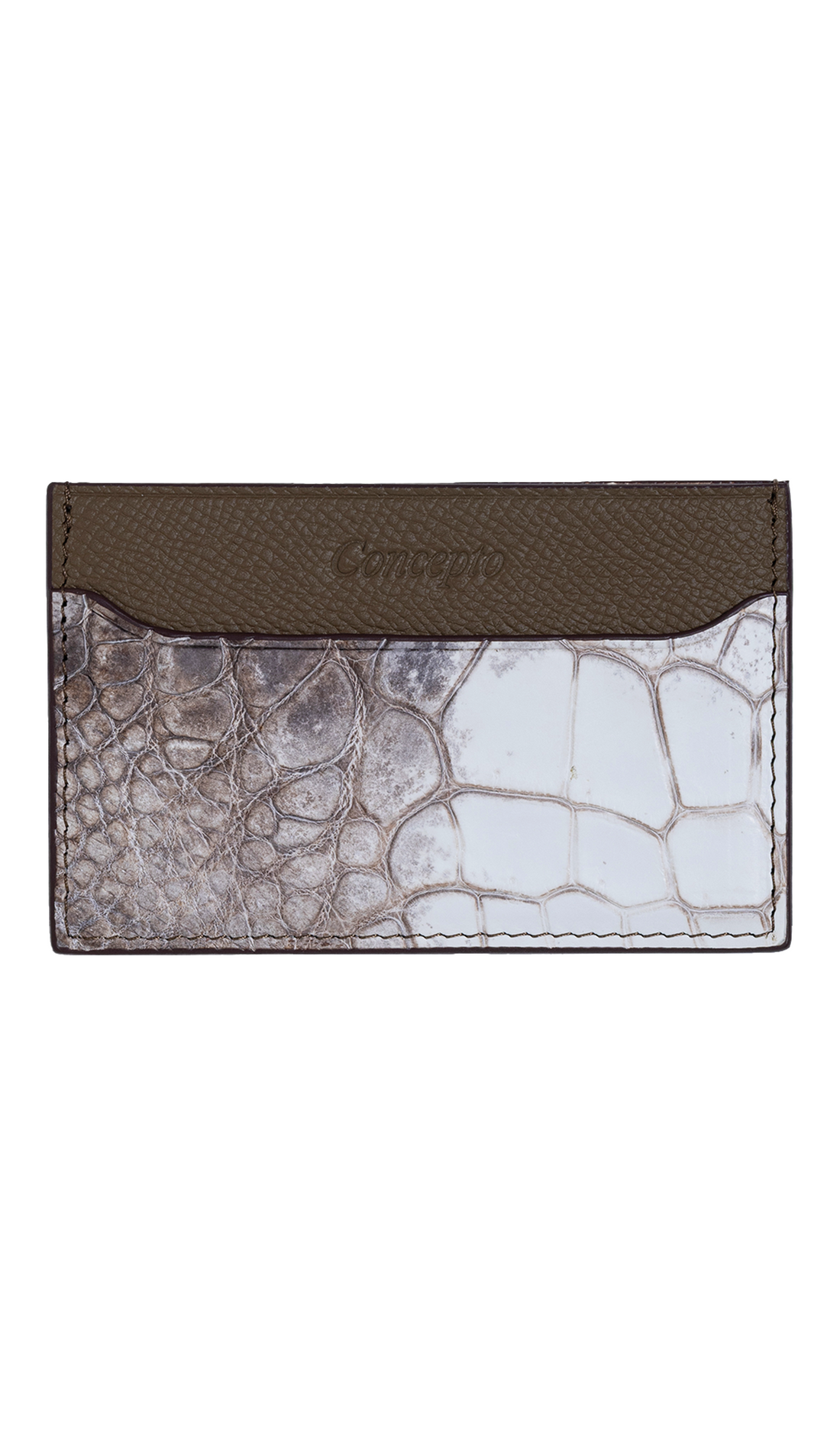 Taupe Himalayan Crocodile Cardholder