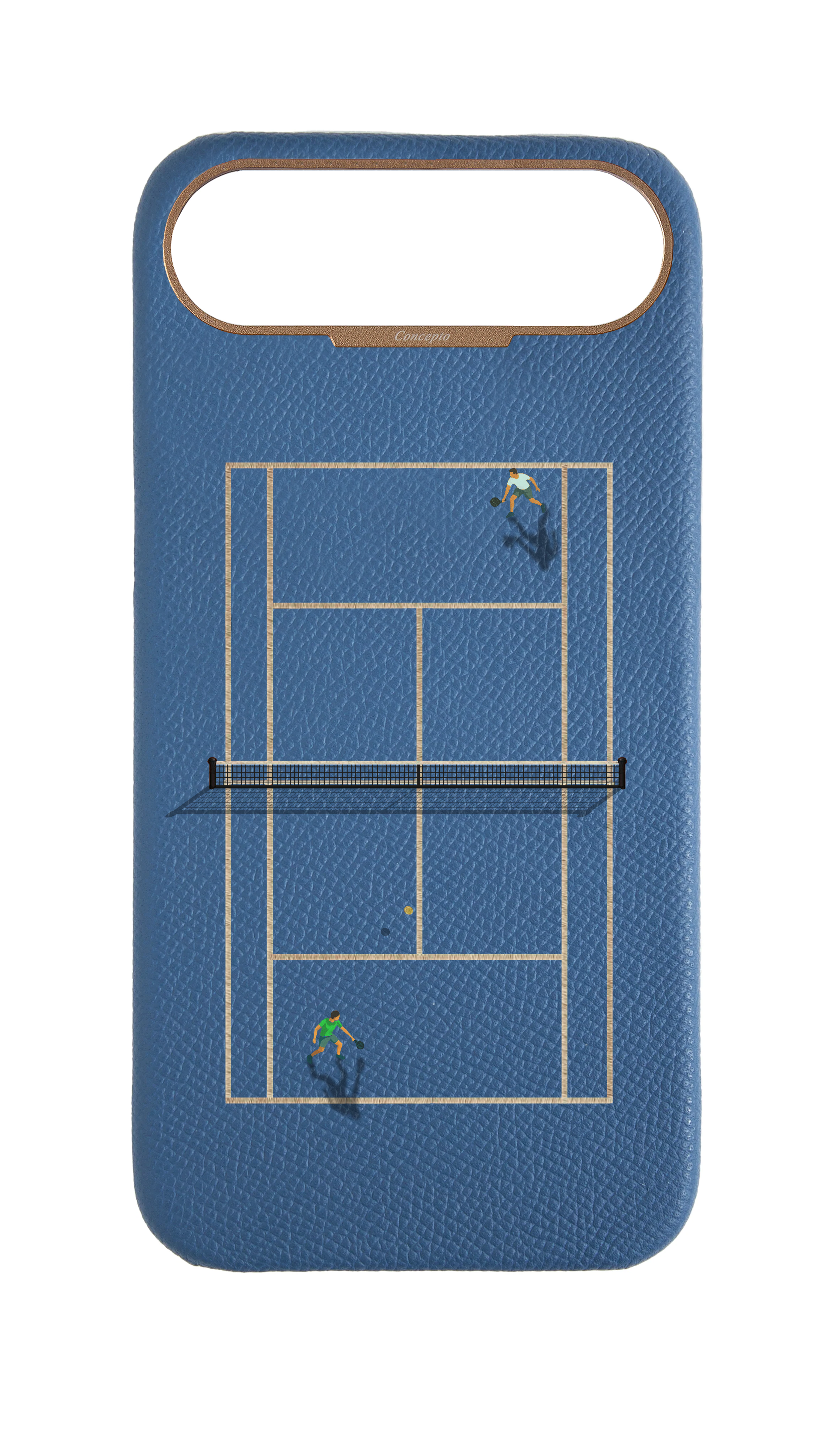 Navy Strapless Epsom Case - Tennis