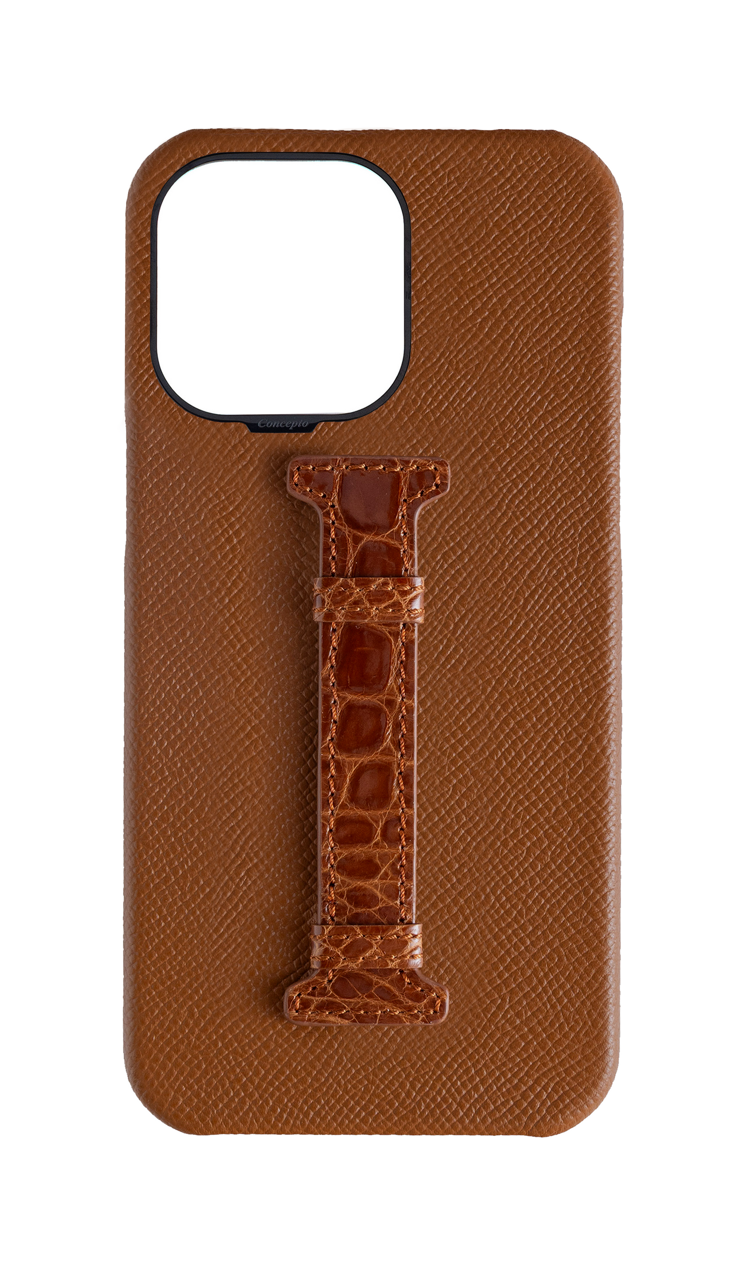 Tan Exotic Crocodile Middle Strap Case